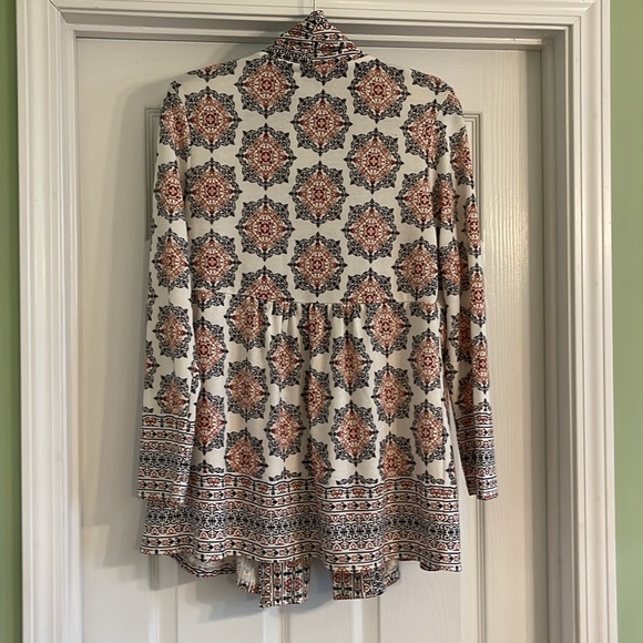 DALIA Long Open Front Cardigan -Size Large - Picture 3 of 6